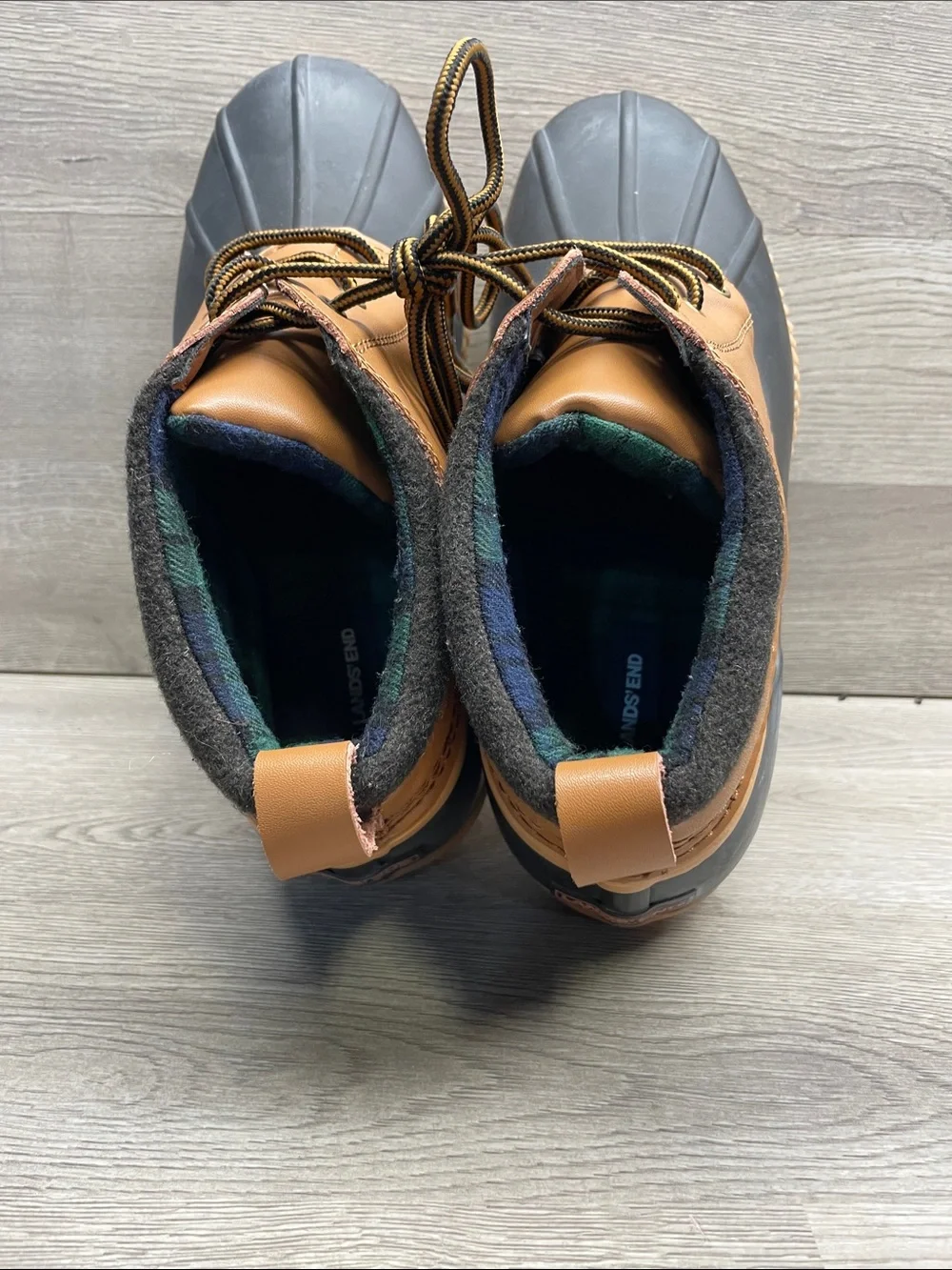 Lands' End Men's Tan/Brown Waterproof Duck Boots #2007